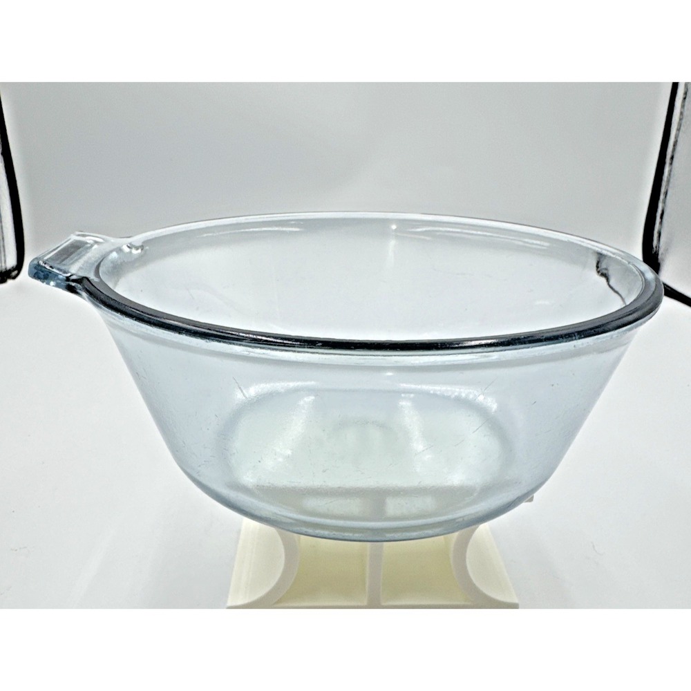 Vintage 1940's Pyrex Top of Stove Flameware Blue Glass 7" Saucepan #832-b